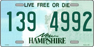 NH license plate 1394992