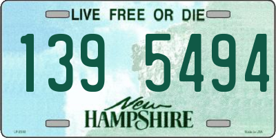 NH license plate 1395494