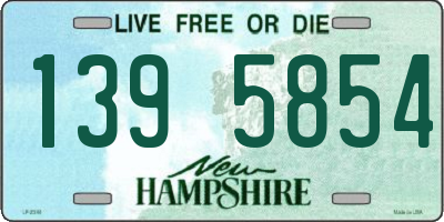 NH license plate 1395854