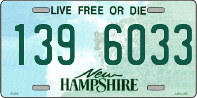 NH license plate 1396033