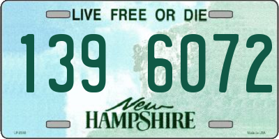 NH license plate 1396072