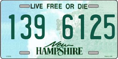 NH license plate 1396125