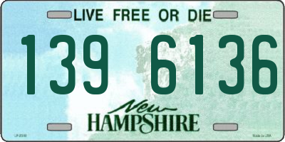 NH license plate 1396136