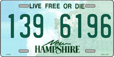NH license plate 1396196
