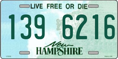 NH license plate 1396216