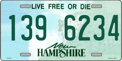 NH license plate 1396234