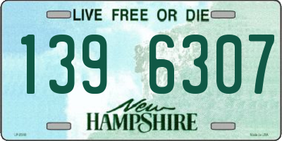NH license plate 1396307