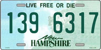 NH license plate 1396317