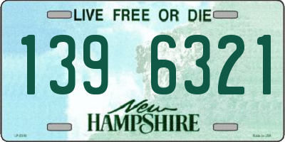 NH license plate 1396321
