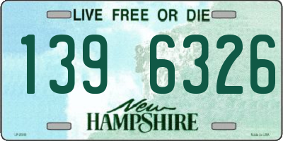 NH license plate 1396326