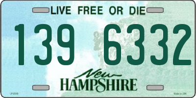 NH license plate 1396332