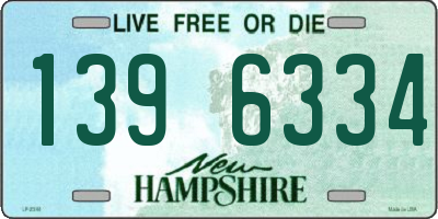 NH license plate 1396334