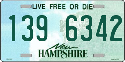 NH license plate 1396342