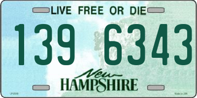 NH license plate 1396343