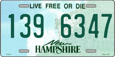NH license plate 1396347