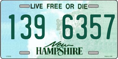 NH license plate 1396357