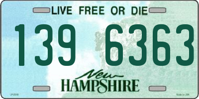 NH license plate 1396363