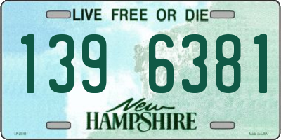 NH license plate 1396381