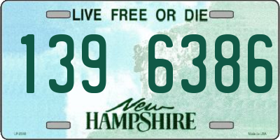 NH license plate 1396386