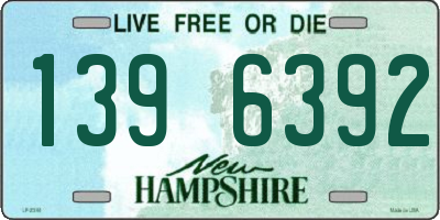 NH license plate 1396392
