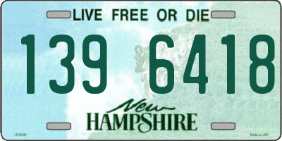 NH license plate 1396418
