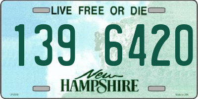NH license plate 1396420
