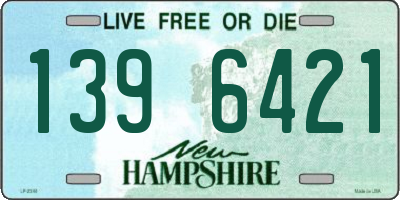 NH license plate 1396421