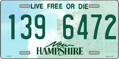 NH license plate 1396472