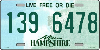 NH license plate 1396478