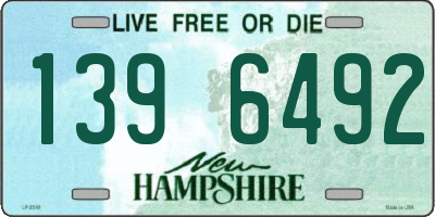 NH license plate 1396492
