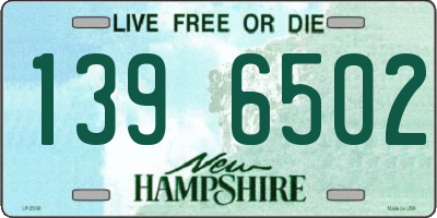 NH license plate 1396502