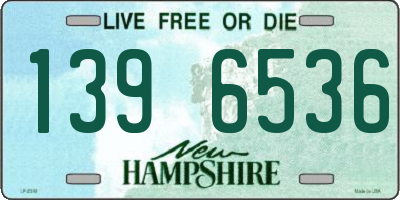 NH license plate 1396536