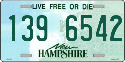 NH license plate 1396542