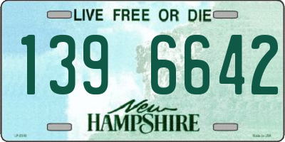NH license plate 1396642