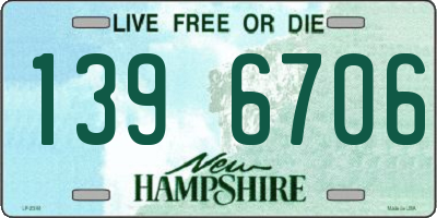 NH license plate 1396706