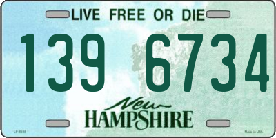 NH license plate 1396734