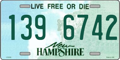 NH license plate 1396742