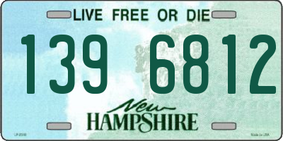 NH license plate 1396812