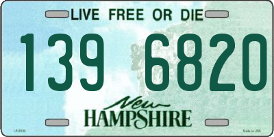 NH license plate 1396820