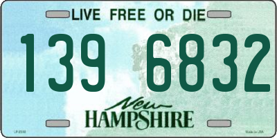 NH license plate 1396832