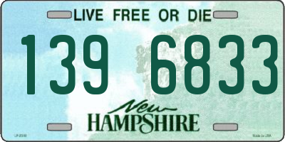 NH license plate 1396833