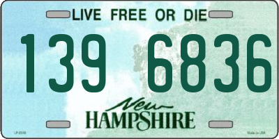 NH license plate 1396836