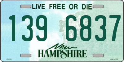 NH license plate 1396837