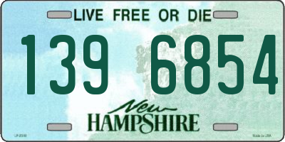 NH license plate 1396854