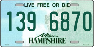 NH license plate 1396870