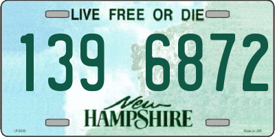 NH license plate 1396872