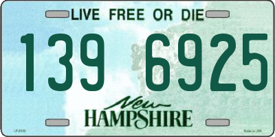 NH license plate 1396925
