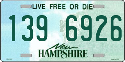 NH license plate 1396926