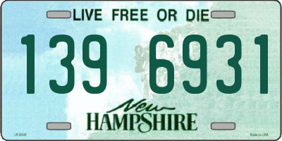 NH license plate 1396931