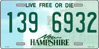 NH license plate 1396932